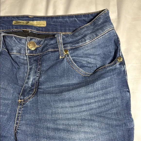 Seven7 Blue Skinny Jeans with Modern Stretch - Picture 10 of 14